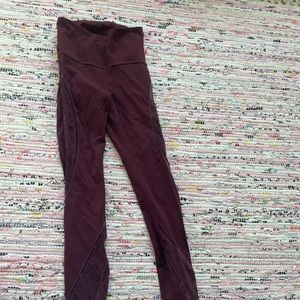 Lululemon leggings with unique lace detail